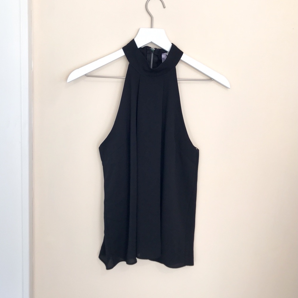 Alya Chiffon Black Top